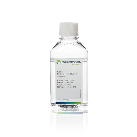 Wasser (500 ml), geeignet für Zellkulturen, sterilfiltriert