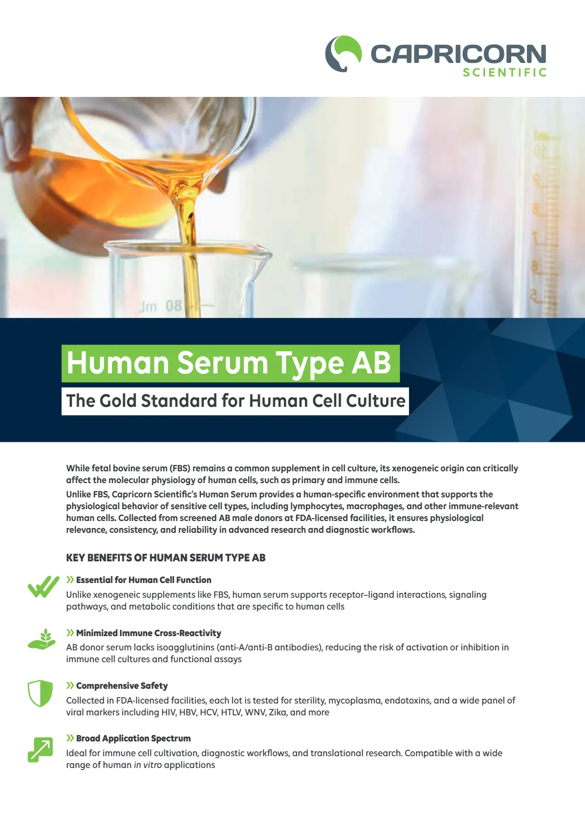 Human Serum Type AB - The Gold Standard for Human Cell Culture