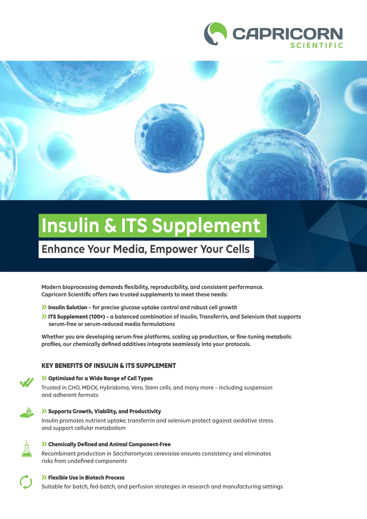 Insulin & ITS Supplement: Enhance Your Media, Empower Your Cells
