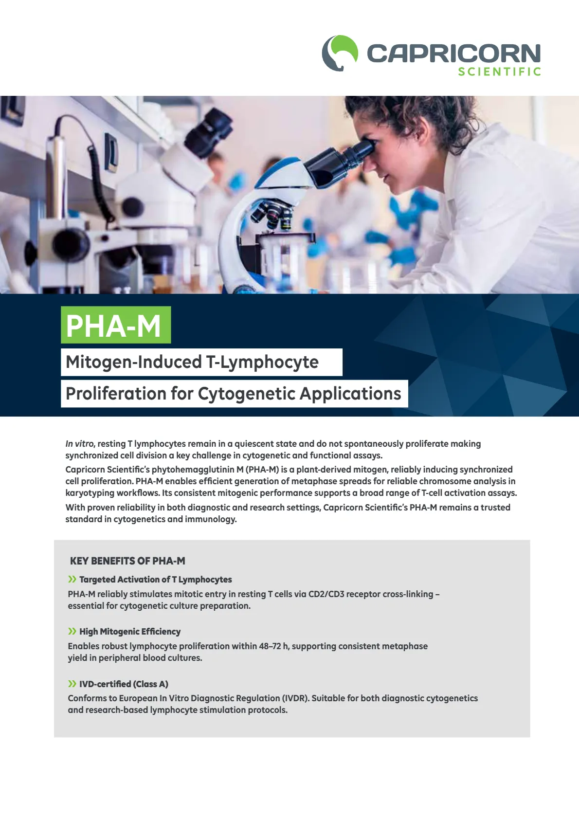 PHA-M: Mitogen-Induced T-Lymphocyte Proliferation for Cytogenetic Applications