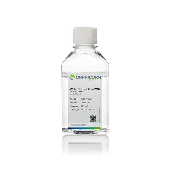 Steriles Wasser für Injektionen (WFI), Ph. Eur. – 500 ml Flasche