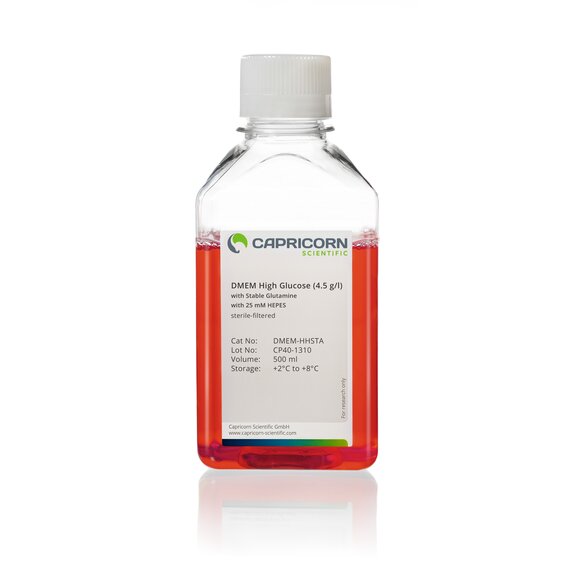 DMEM High Glucose (4.5 g/l), with Stable Glutamine, with 25 mM HEPES