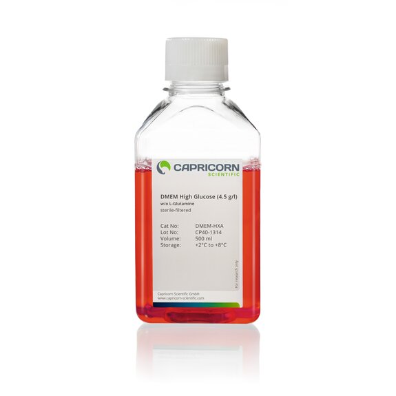 DMEM High Glucose (4.5 g/l), without L-Glutamine