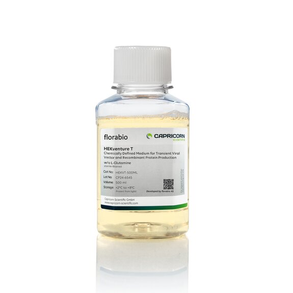 HEKventure T, chemisch definiertes Medium für die transiente Herstellung viraler Vektoren und rekombinanter Proteine, ohne L-Glutamin