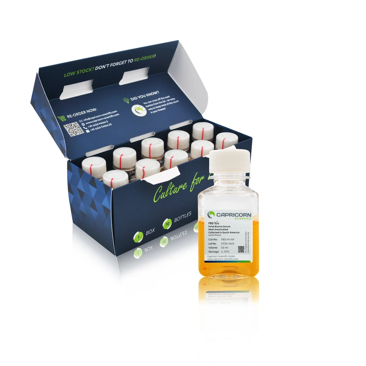 FBS Minis HI – FBS Xtra, Low-Serum Content (10 × 50 ml Aliquots)