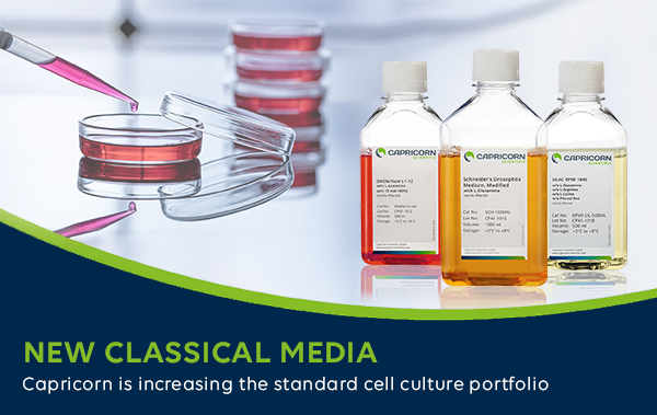 NEW CLASSICAL MEDIA: Capricorn is increasing the standard cell culture portfolio